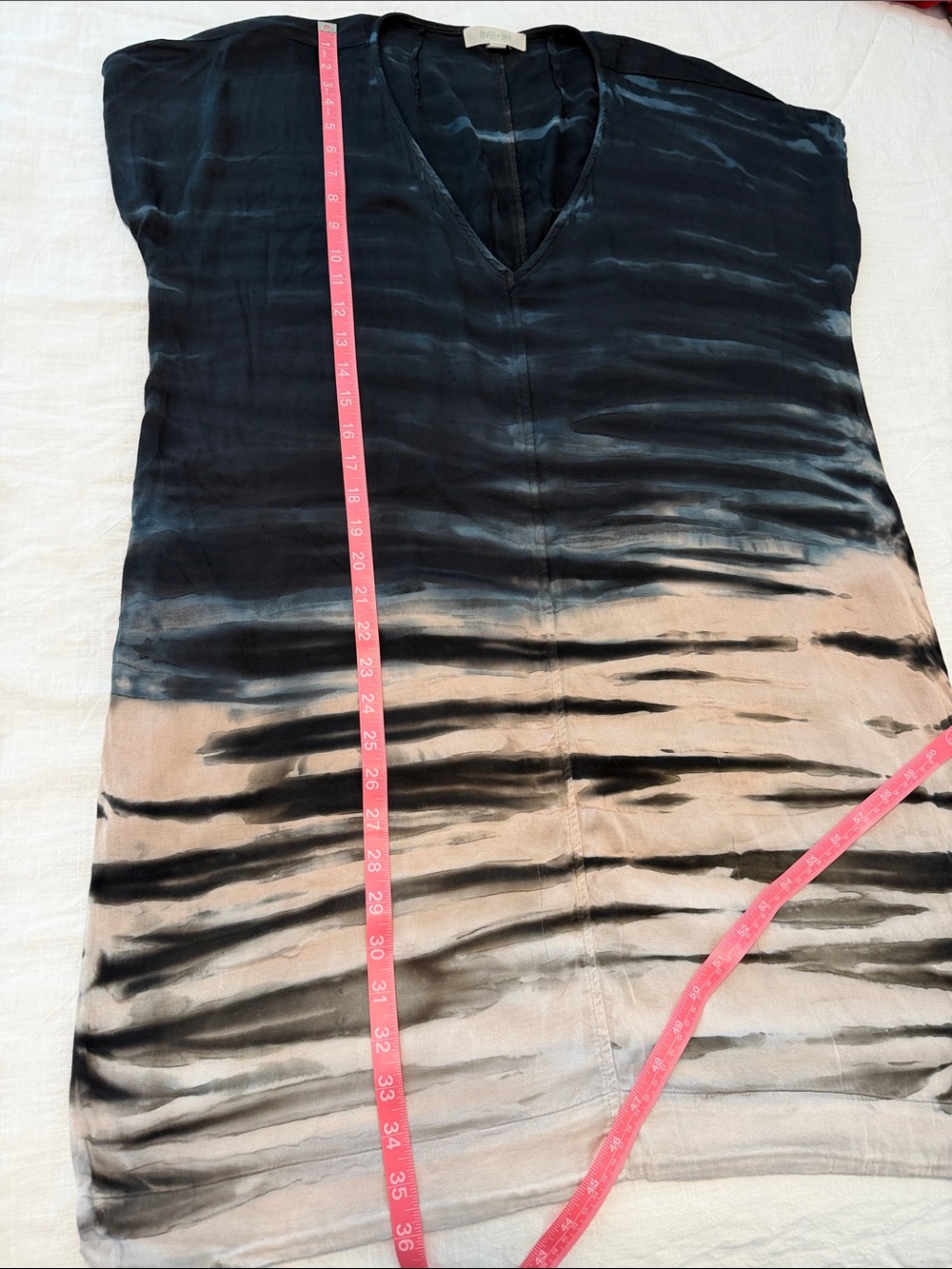 River + Sky Brooklyn Dress Hand Dyed EcoVero Resortwear Coastal Boho M - Picture 13 of 13
